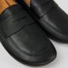 Women CamperLab Flat Shoes | Black Leather Shoes For Women