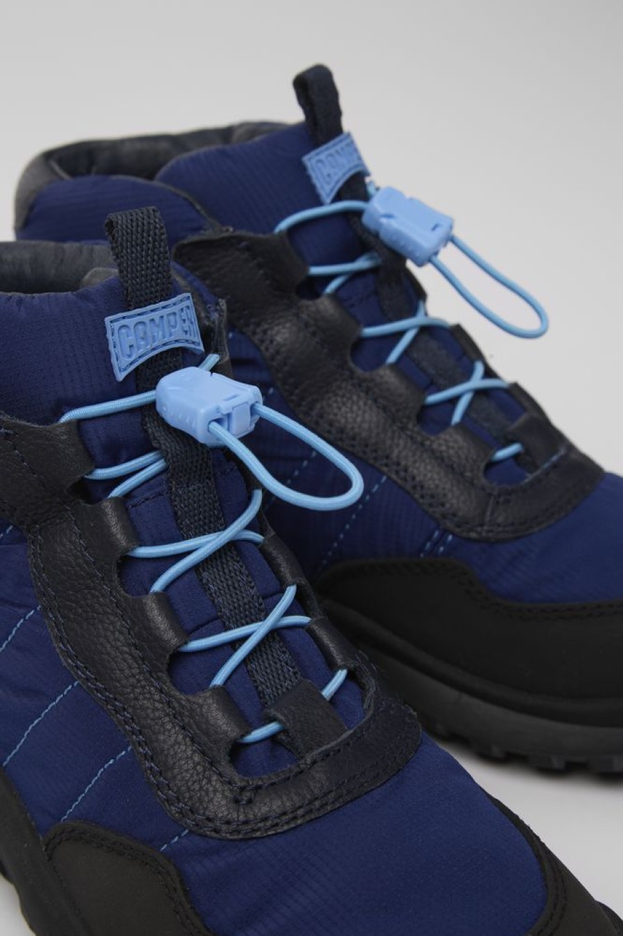 Kids CamperLab Sneakers | Blue Textile And Leather Ankle Boots