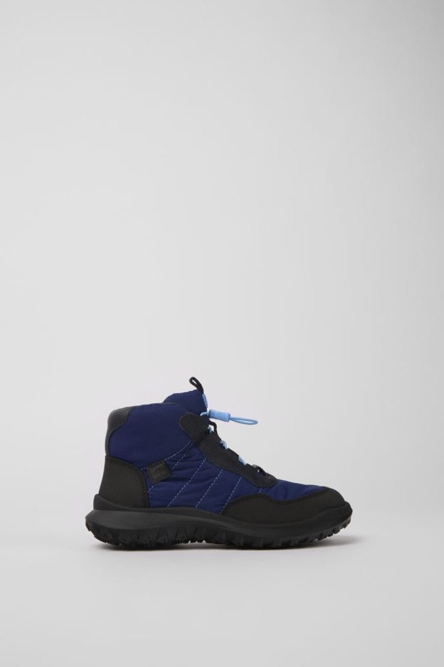 Kids CamperLab Sneakers | Blue Textile And Leather Ankle Boots