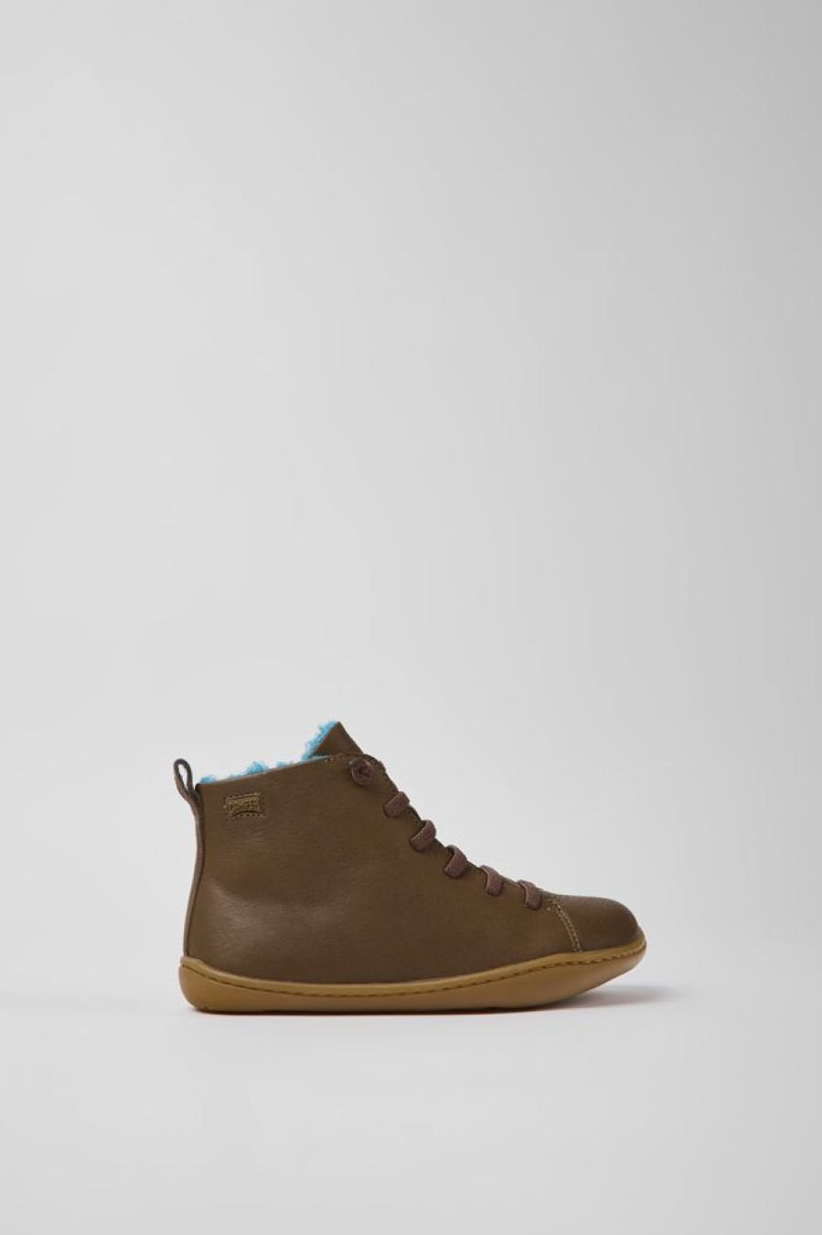 Kids CamperLab Boots | Brown Leather Ankle Boots For Kids