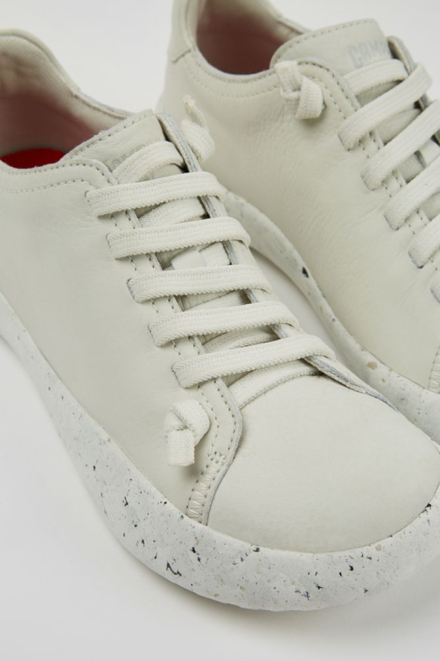 Women CamperLab Sneakers | White Non-Dyed Leather Sneakers For Women