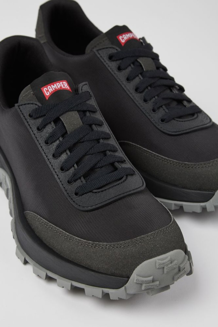 Men CamperLab Sneakers | Black Textile And Nubuck Sneakers For Men