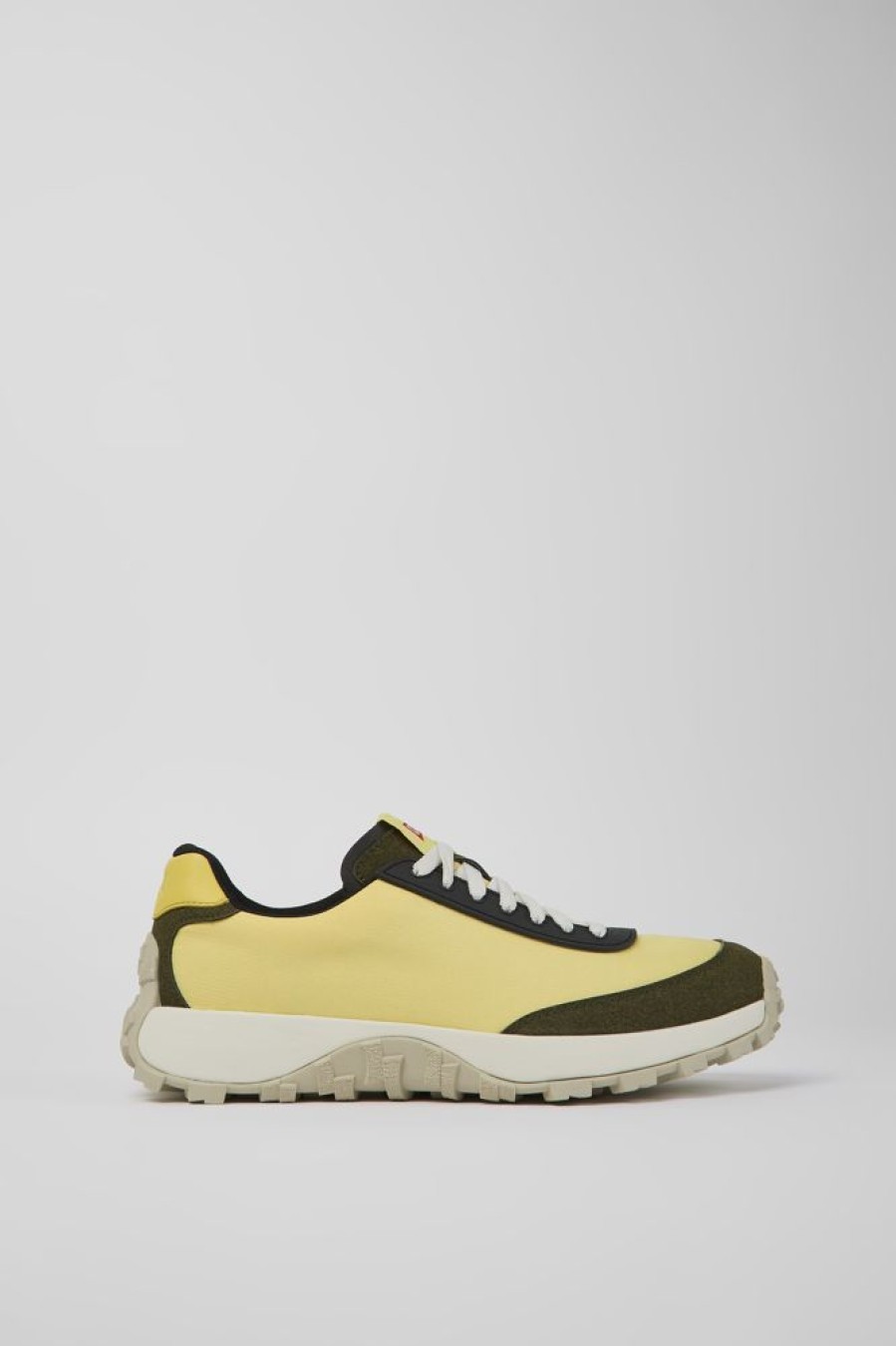 Men CamperLab Sneakers | Yellow Textile And Nubuck Sneakers For Men