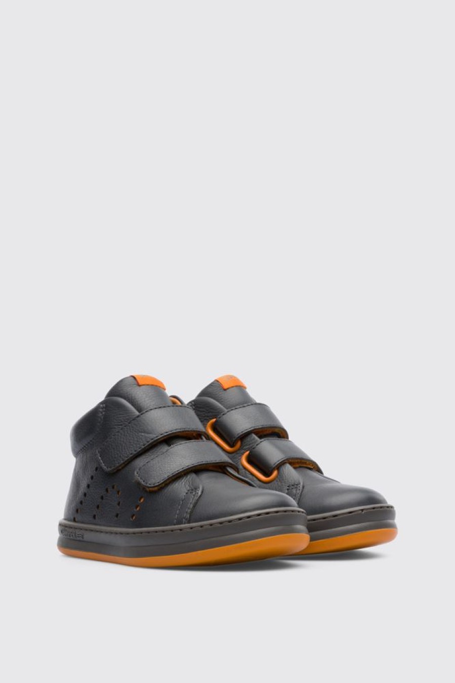 Kids CamperLab Boots | Dark Grey Velcro Sneaker For Boys