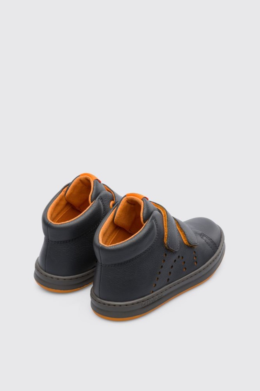 Kids CamperLab Boots | Dark Grey Velcro Sneaker For Boys