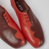 Women CamperLab Formal Shoes | Burgundy And Red Leather Shoes