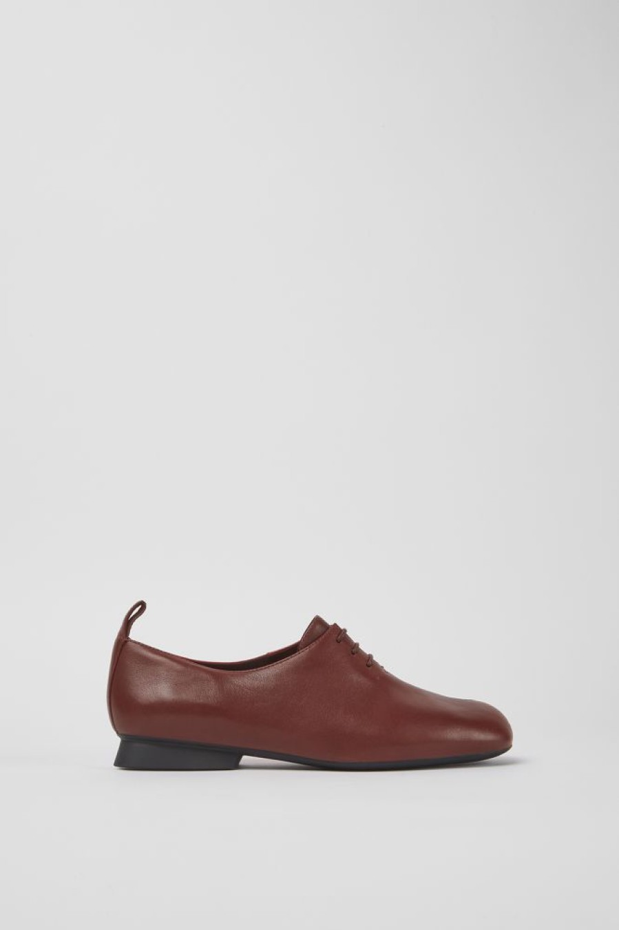 Women CamperLab Formal Shoes | Burgundy And Red Leather Shoes