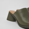 Women CamperLab Formal Shoes | Green Leather Mules For Women