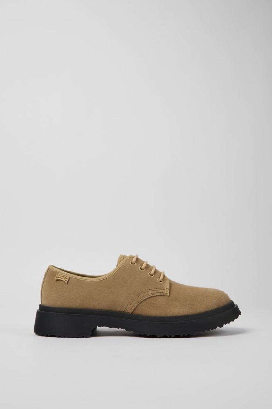 Men CamperLab Formal Shoes | Beige Leather Shoes For Men