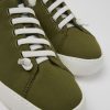 Men CamperLab Casual Shoes | Green Textile Sneaker For Men