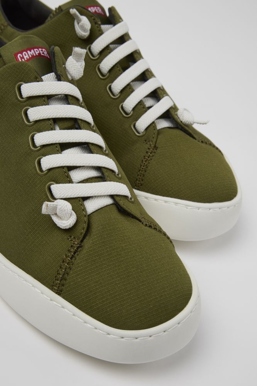 Men CamperLab Casual Shoes | Green Textile Sneaker For Men