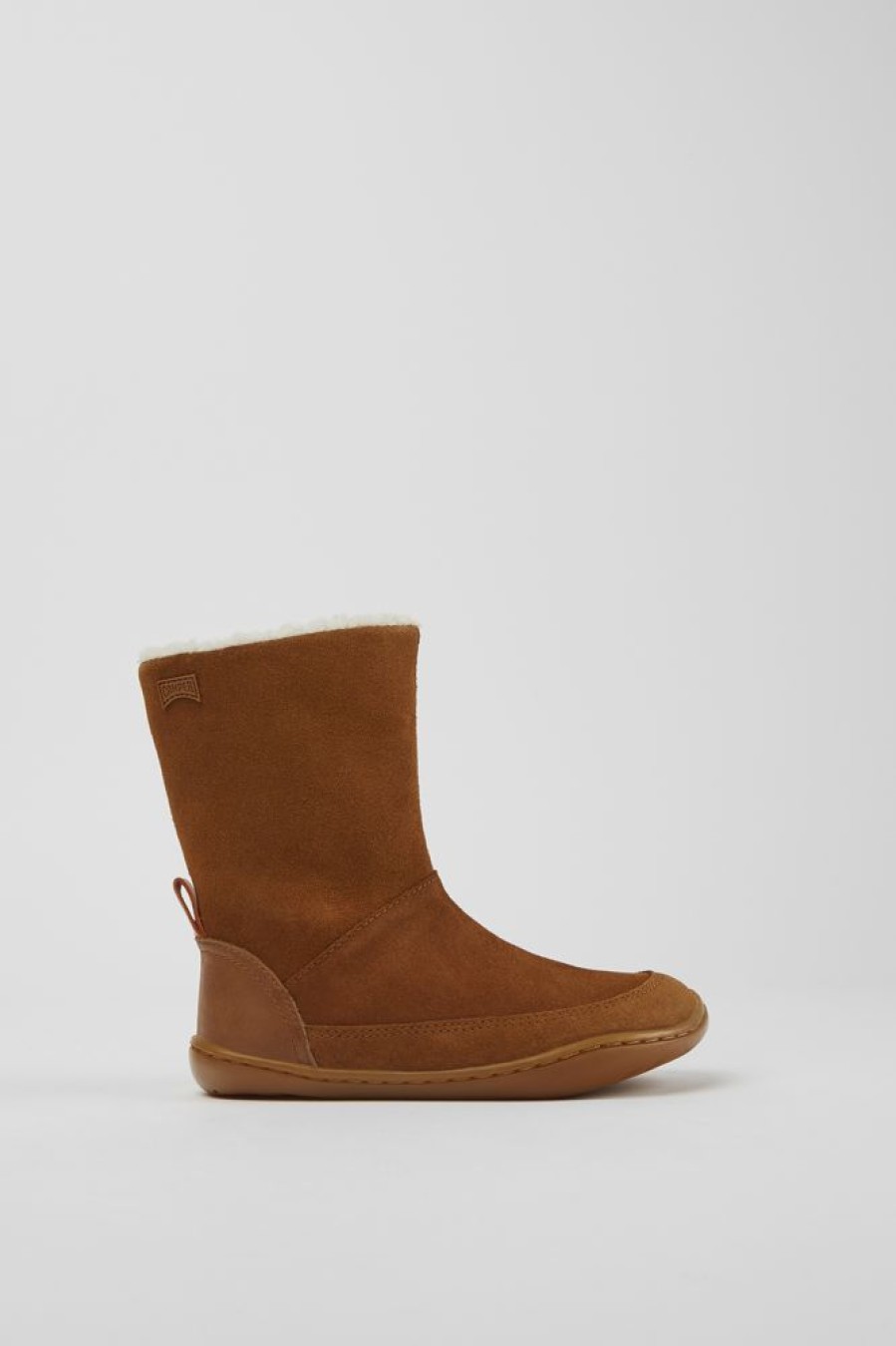 Kids CamperLab Boots | Brown Nubuck And Leather Boots