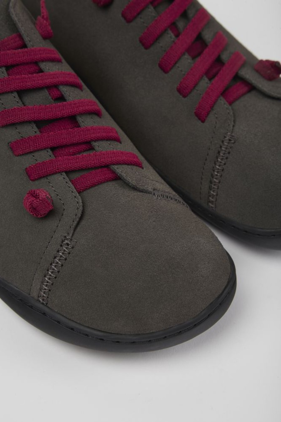 Men CamperLab Casual Shoes | Gray Nubuck Shoes For Men