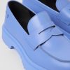 Women CamperLab Formal Shoes | Blue Leather Loafers For Women