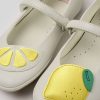 Kids CamperLab Ballerinas | White Leather Ballerinas For Girls