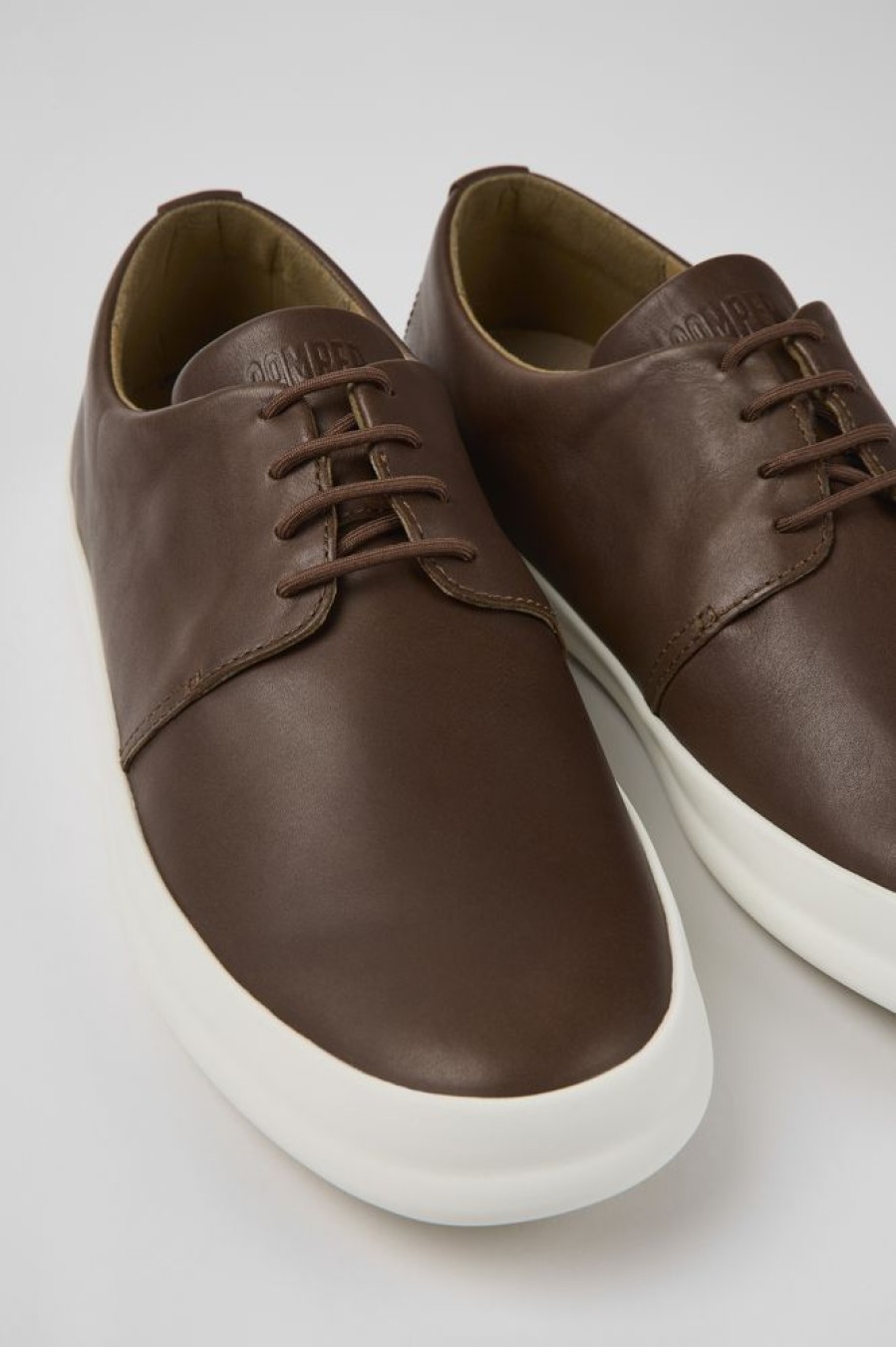 Men CamperLab Casual Shoes | Brown Leather Shoes For Men