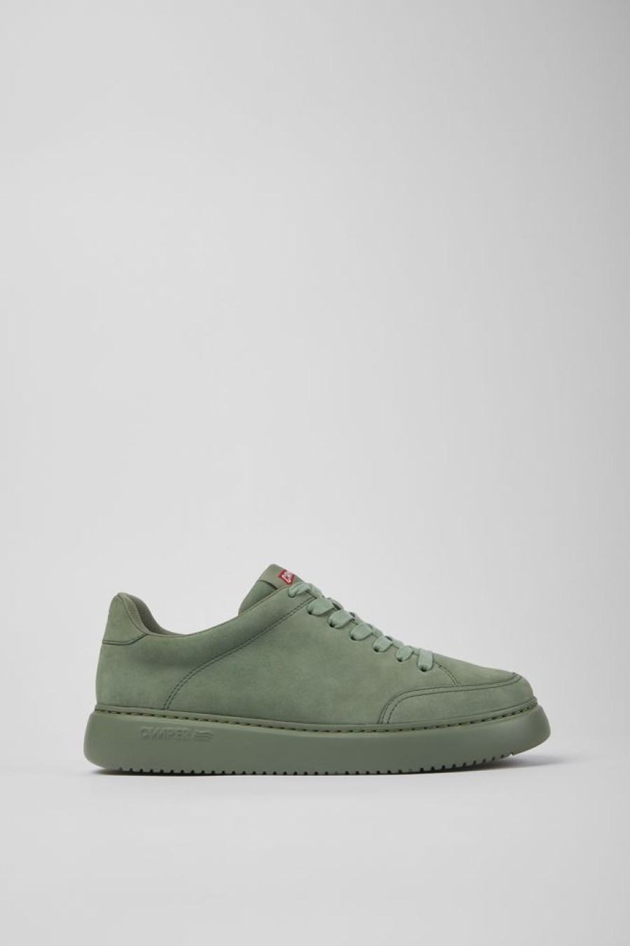 Men CamperLab Casual Shoes | Green Nubuck Sneakers For Men