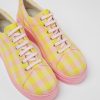 Women CamperLab Sneakers | Yellow And Pink Recycled Cotton Sneakers For Women