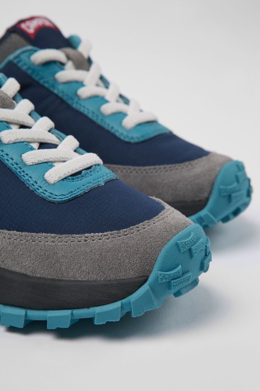 Kids CamperLab Sneakers | Blue Textile And Leather Sneakers For Kids