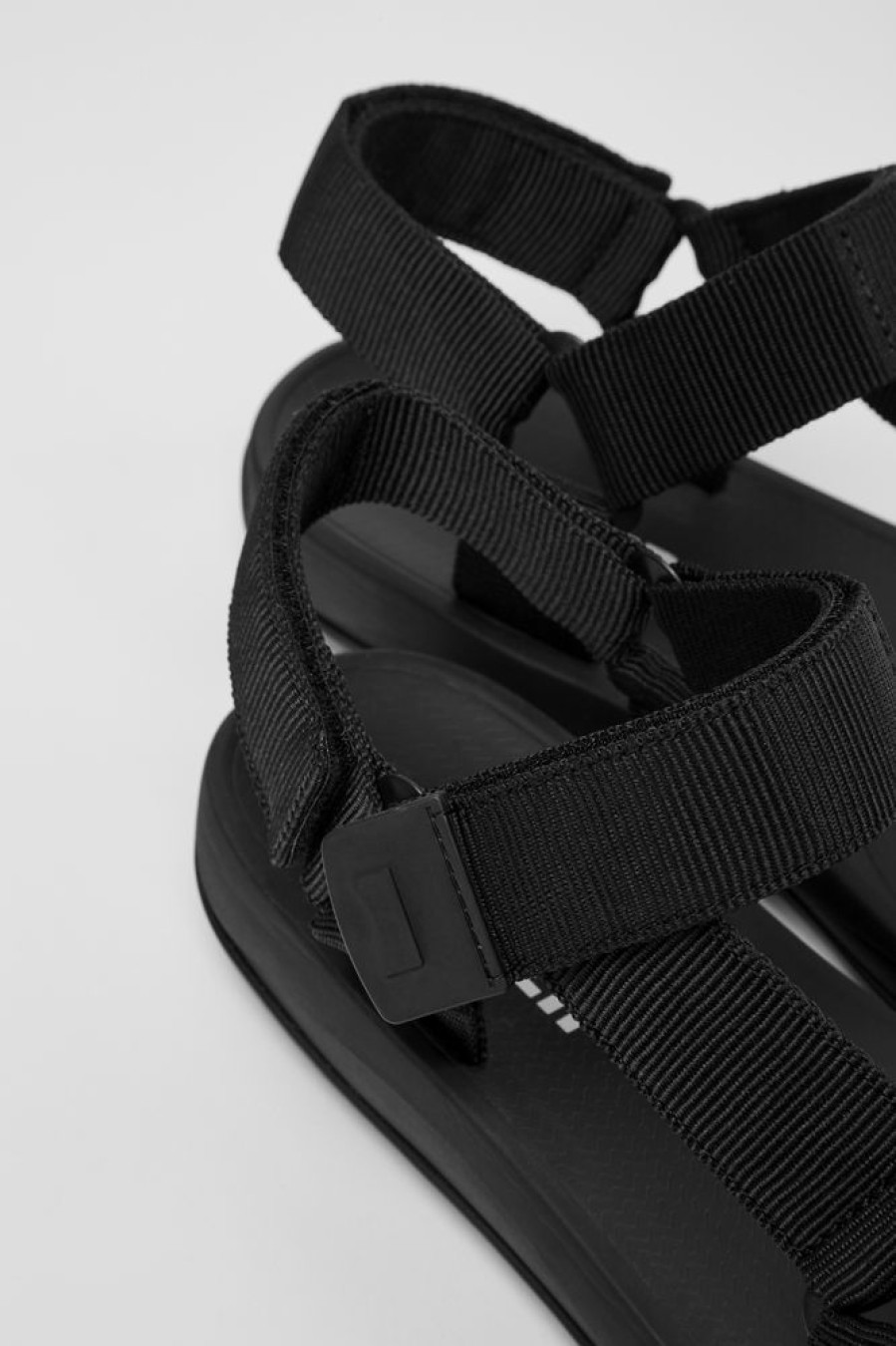 Men CamperLab Non Leather Shoes | Men'S Black Sandal