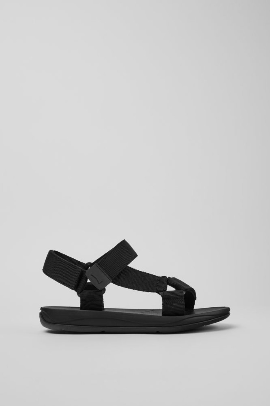 Men CamperLab Non Leather Shoes | Men'S Black Sandal