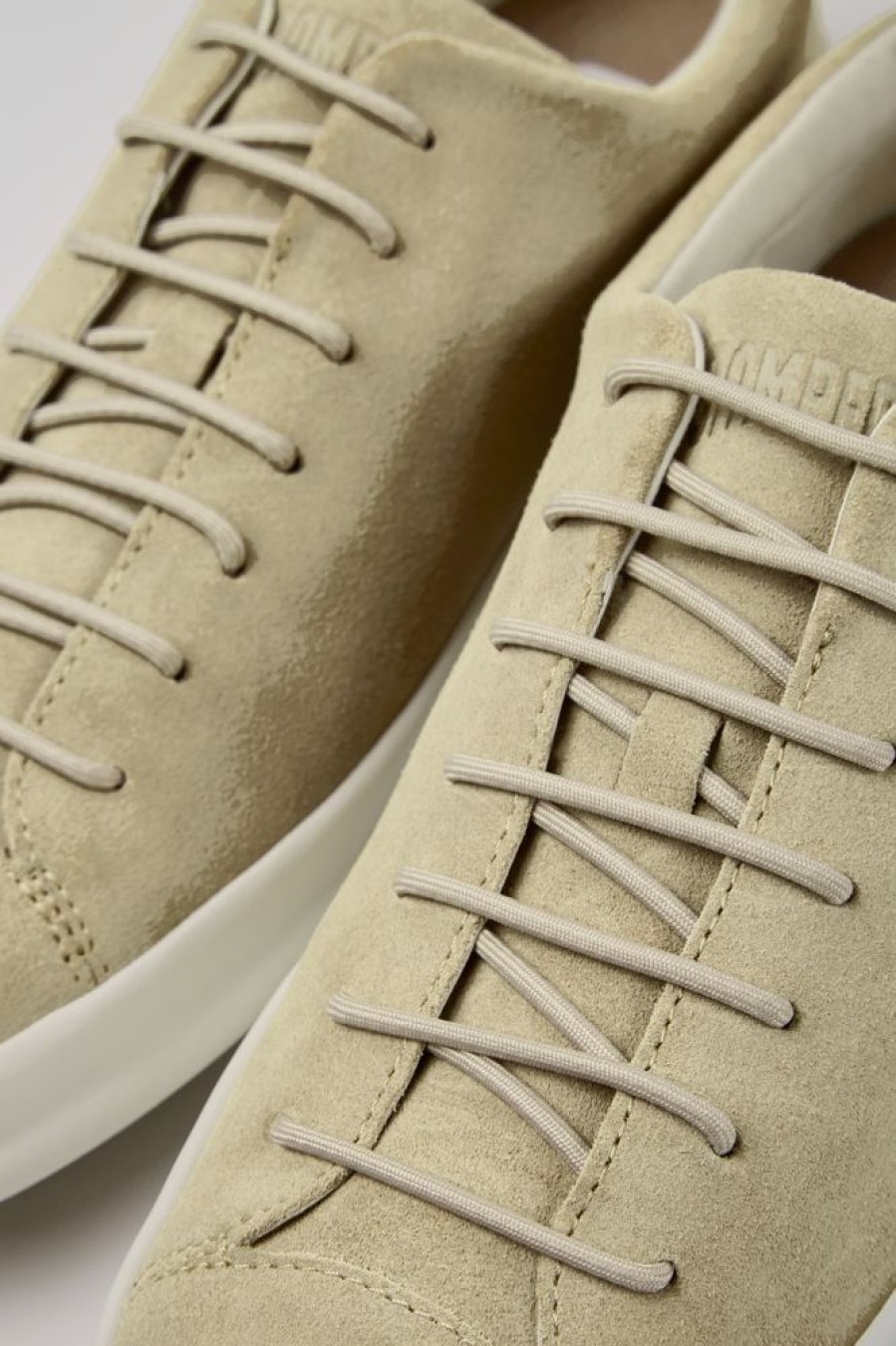 Men CamperLab Sneakers | Beige Nubuck Shoes For Men