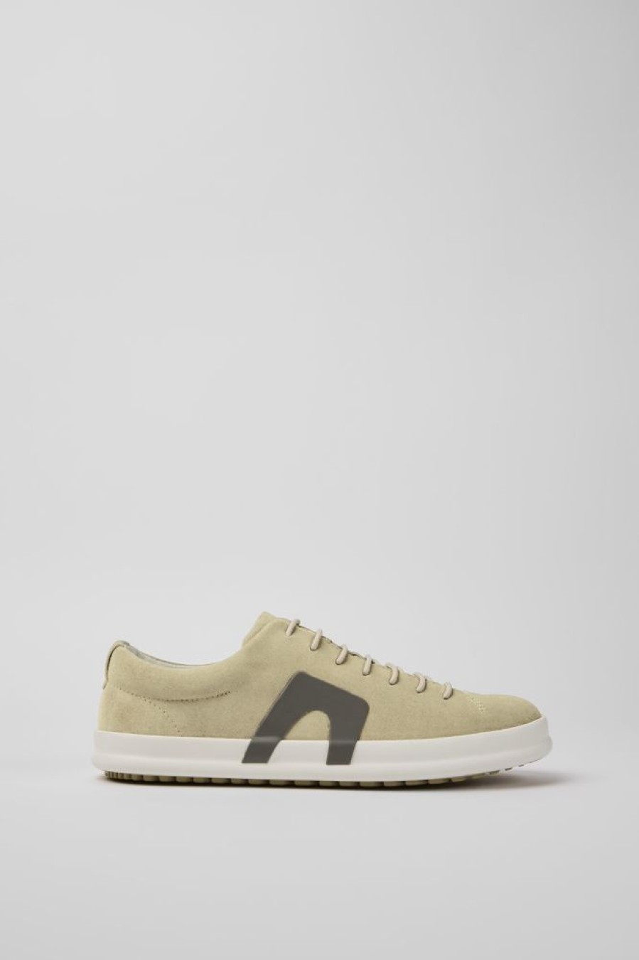 Men CamperLab Sneakers | Beige Nubuck Shoes For Men