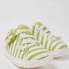 Kids CamperLab Hook And Loop | Green Recycled Cotton Shoes For Kids