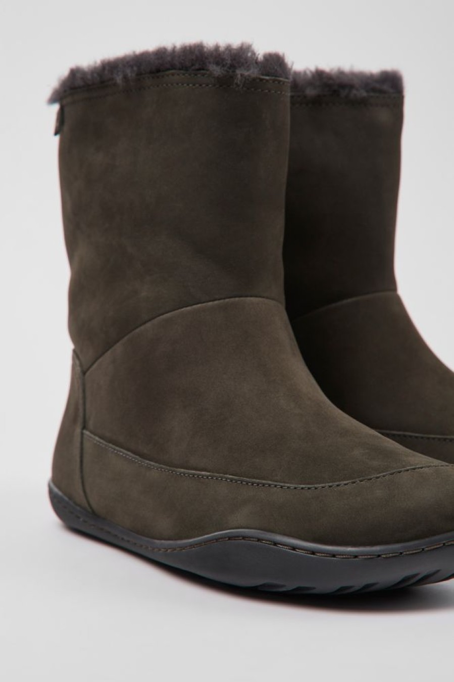 Women CamperLab Boots | Gray Nubuck Boots For Women