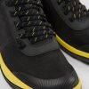 Men CamperLab Casual Shoes | Black Textile Ankle Boots For Men