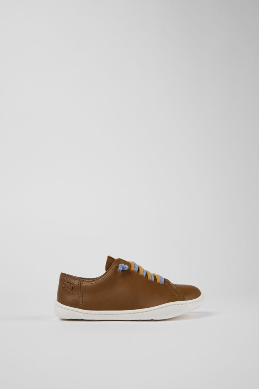 Kids CamperLab Hook And Loop | Brown Leather Slip-On