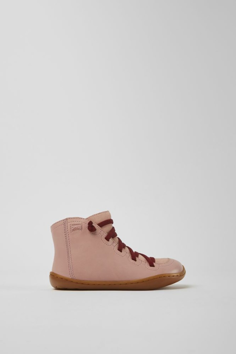 Kids CamperLab Boots | Pink Leather And Nubuck Boots