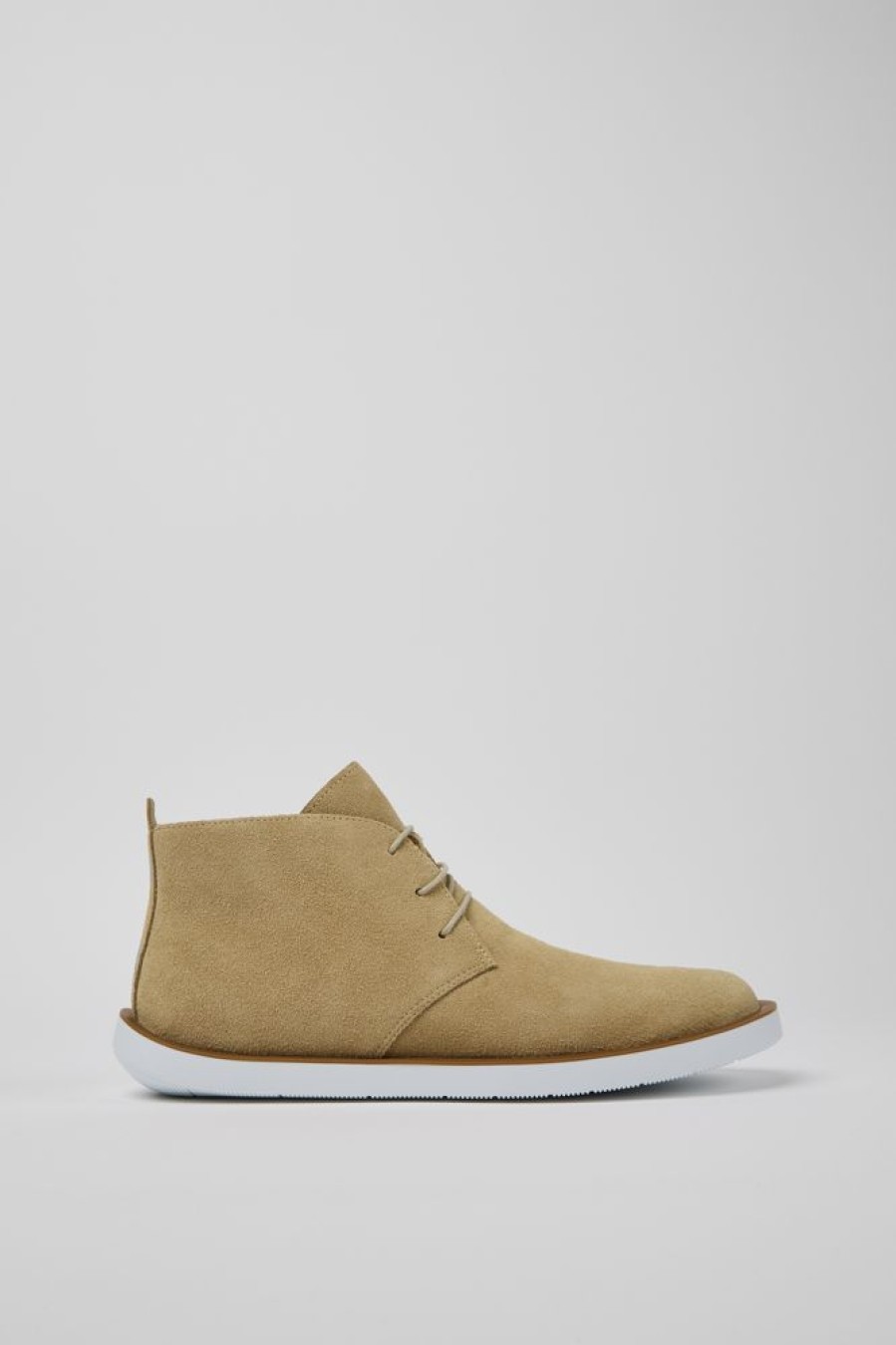 Men CamperLab Formal Shoes | Beige Nubuck Men'S Shoes