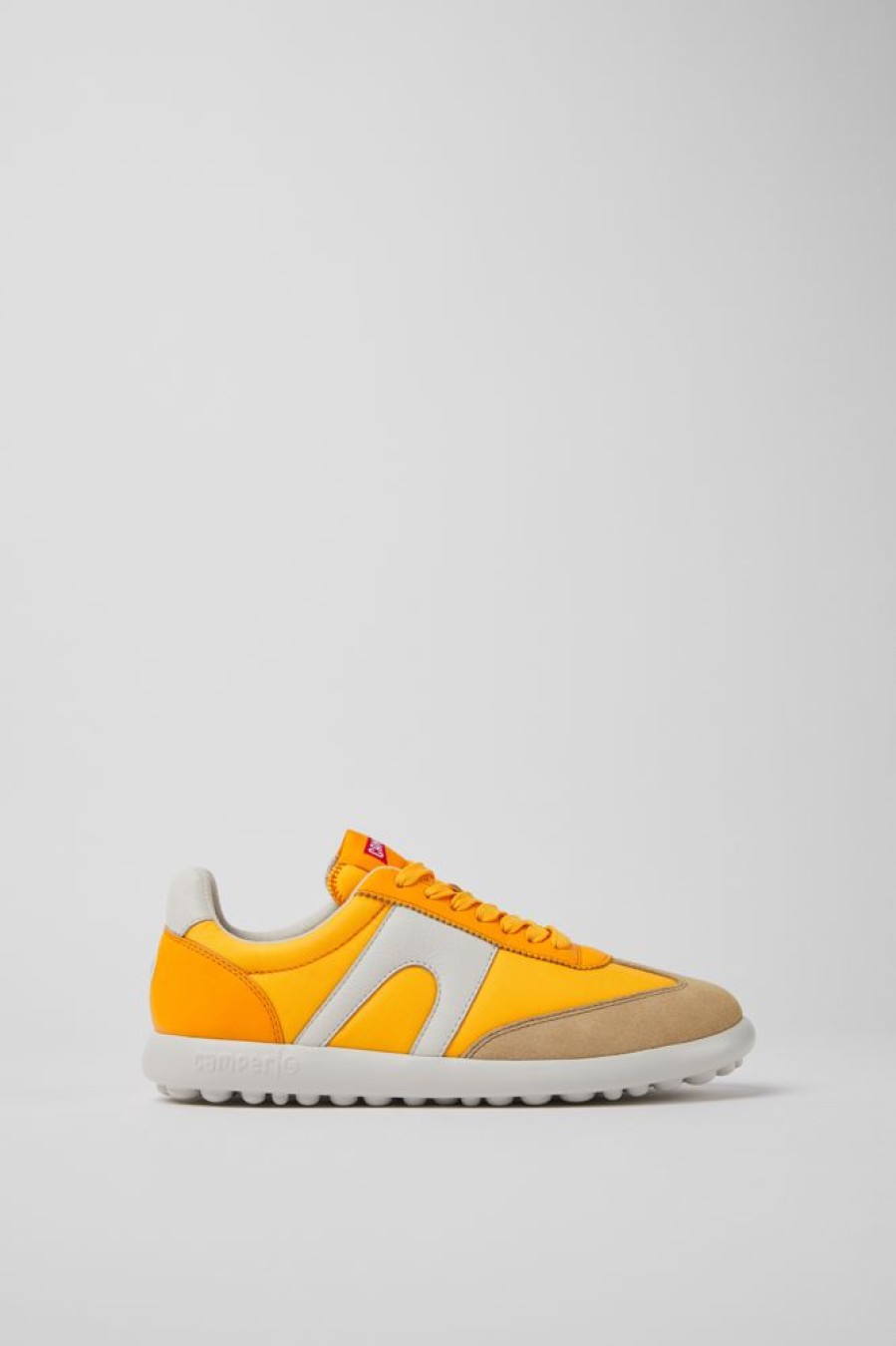 Women CamperLab Sneakers | Orange Leather And Textile Sneakers For Women