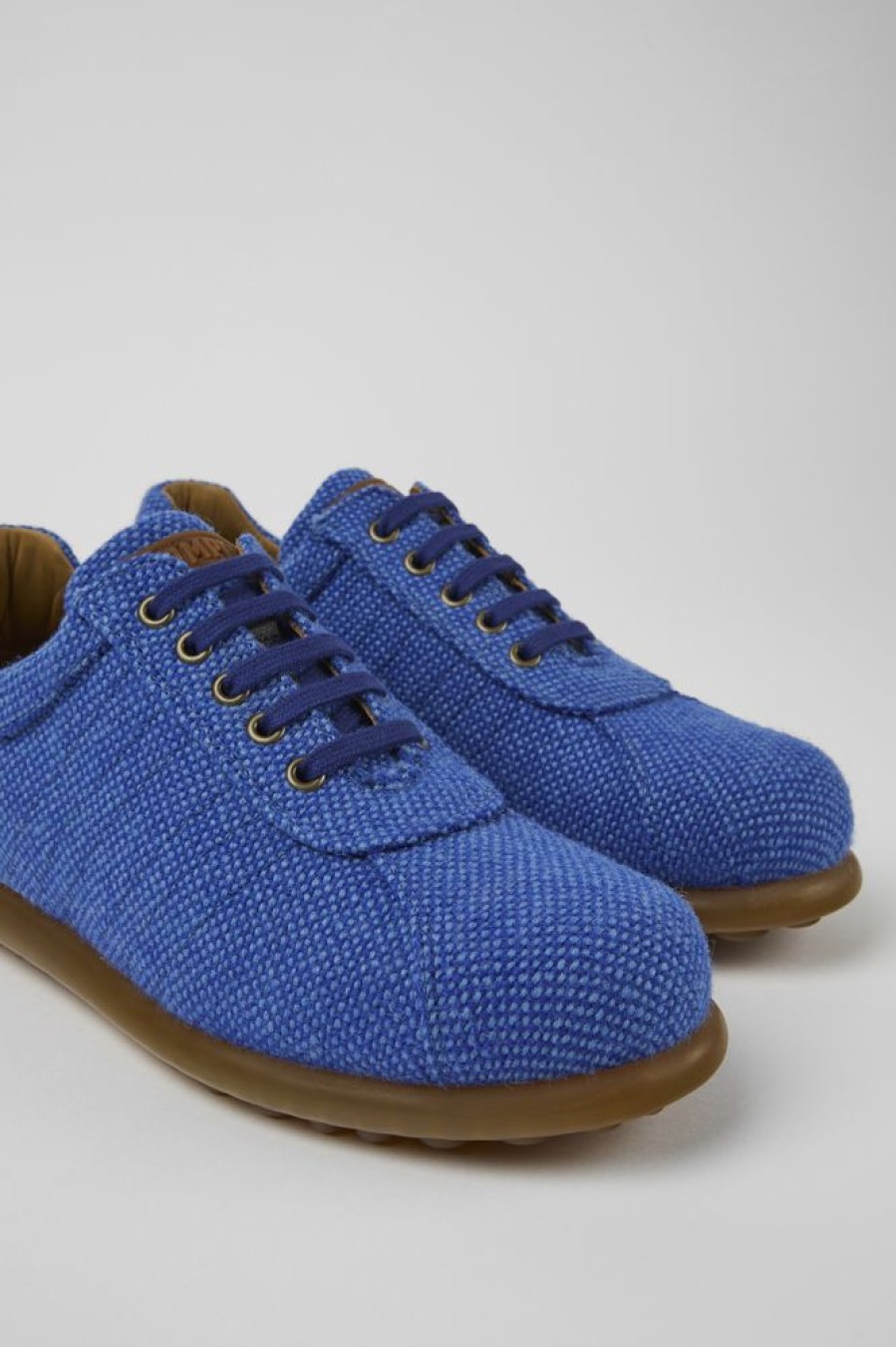 Men CamperLab Casual Shoes | Blue Wool, Viscose, And Leather Shoes For Men