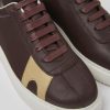 Women CamperLab Sneakers | Brown Leather And Nubuck Sneakers For Women