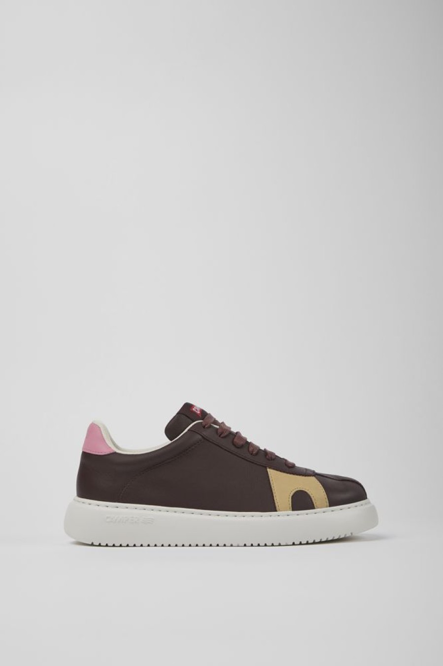 Women CamperLab Sneakers | Brown Leather And Nubuck Sneakers For Women