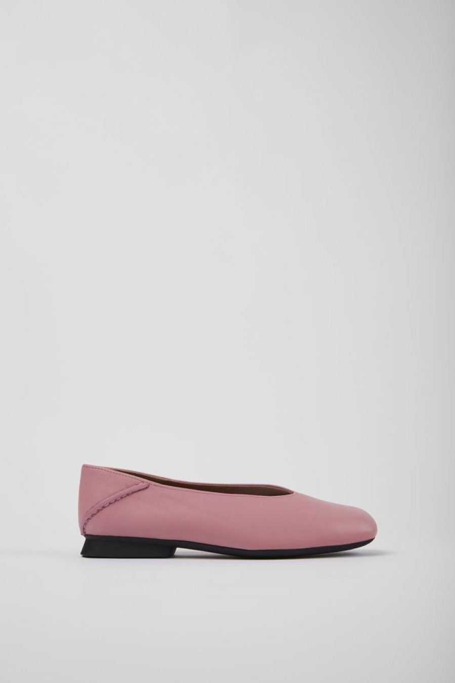 Women CamperLab Flat Shoes | Pink Leather Ballerinas For Women