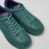 Men CamperLab Sneakers | Green Leather Sneakers For Men