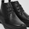 Men CamperLab Formal Shoes | Black Leather Ankle Boots For Men