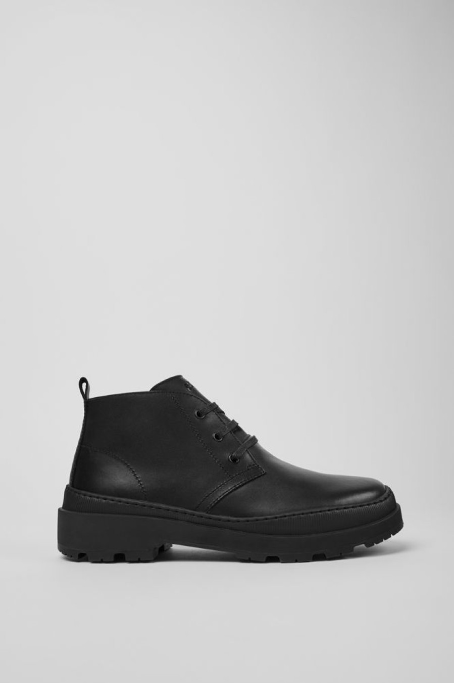 Men CamperLab Formal Shoes | Black Leather Ankle Boots For Men