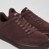 Women CamperLab Sneakers | Burgundy Nubuck Sneakers For Women