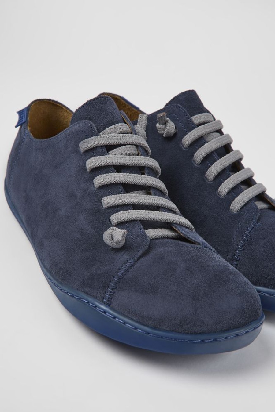 Men CamperLab Casual Shoes | Blue Nubuck Shoes For Men