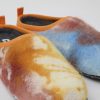 Women CamperLab Slippers | Orange, Blue, And White Recycled Wool Slippers For Women