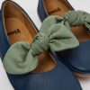 Kids CamperLab Ballerinas | Blue And Green Leather Ballerinas For Kids