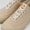 Men CamperLab Sneakers | Beige Recycled Hemp And Cotton Sneakers For Men