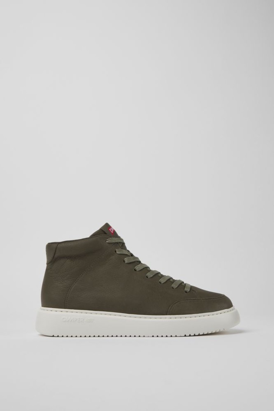 Men CamperLab Sneakers | Green Leather Sneakers For Men