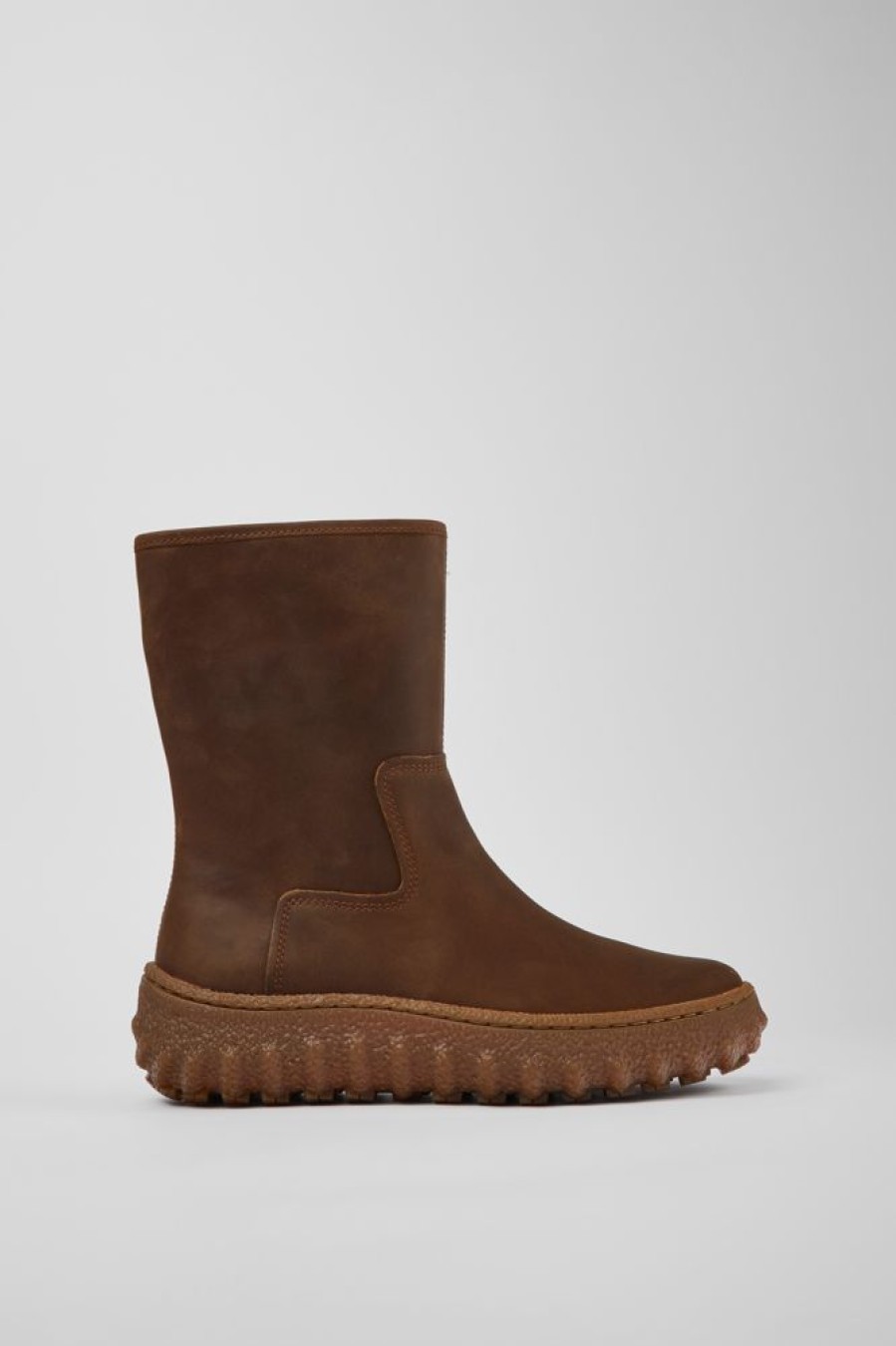 Women CamperLab Boots | Brown Nubuck Boots For Women