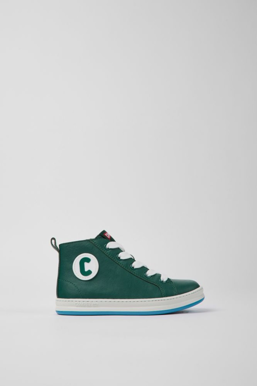 Kids CamperLab Sneakers | Green Leather Sneakers For Kids