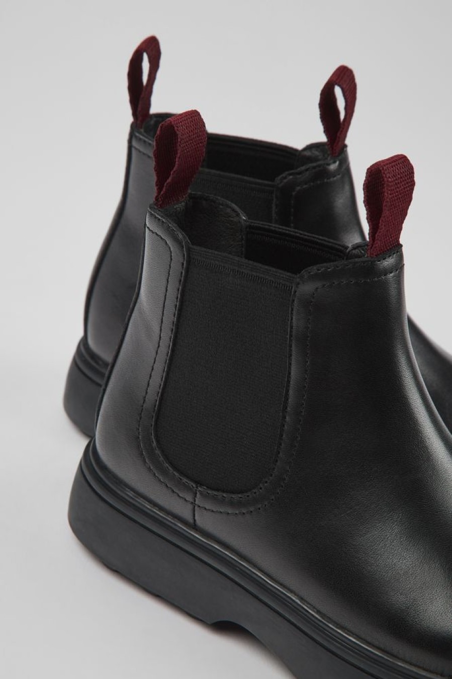 Kids CamperLab Boots | Black Leather Chelsea Boots For Kids